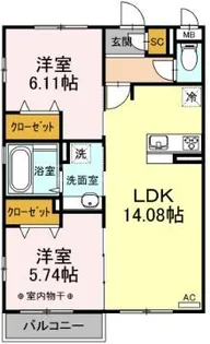 東京都江戸川区南篠崎町1【アパート】の間取り
