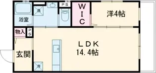 1LDKの間取り画像