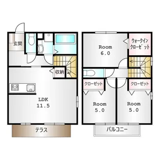 群馬県前橋市三俣町3【一戸建】の間取り