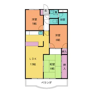 カーサウッドスプリング【3階】の間取り