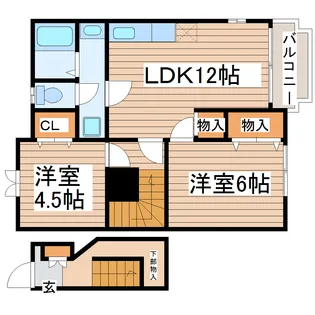 アルブル・ヴィラージュII【2階】の間取り
