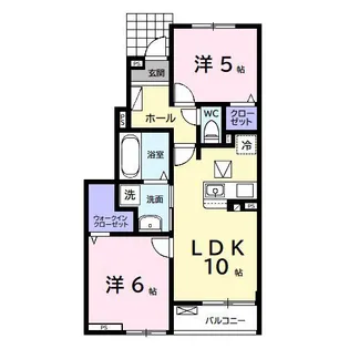コンフォート アークB【1階】の間取り