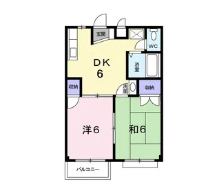 サンシャインアップル A【2階】の間取り