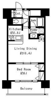 パークキューブ東品川【8階】の間取り