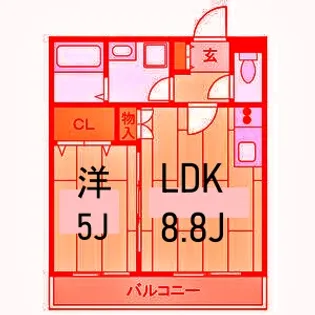 Bonheur E(ボヌーレ)【1階】の間取り