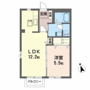 メゾン フォルテシモ【1階】の間取り
