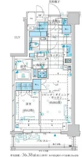 ザ・パークワンズ三軒茶屋【3階】の間取り