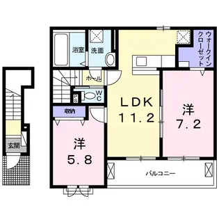 アルデーアII【2階】の間取り