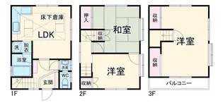 千葉県市川市田尻4【一戸建】の間取り