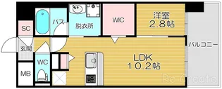 大阪府大阪市浪速区敷津東1【マンション】の間取り