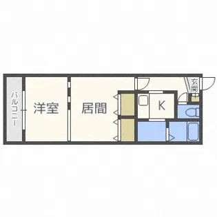 ゼスティ医大前【3階】の間取り