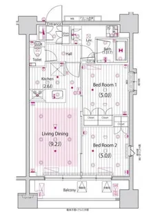 東京都台東区浅草5【マンション】の間取り