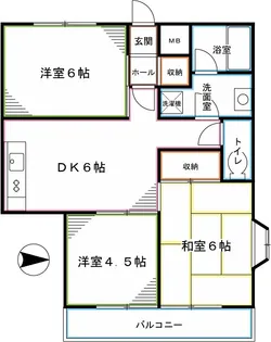 アメニティ国分寺【1階】の間取り