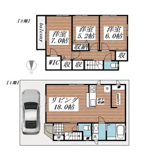 千葉県千葉市稲毛区山王町【一戸建】の間取り