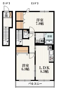 グリーンヒル白鷺【2階】の間取り