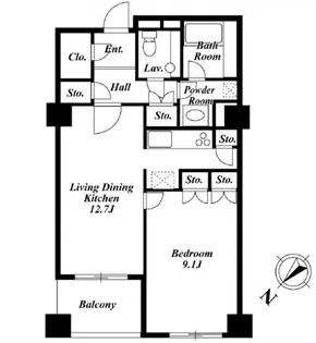 KDX代官山レジデンス【1階】の間取り