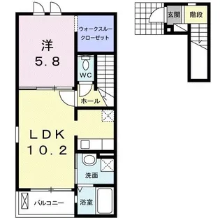ラフィーネ弐番館【2階】の間取り