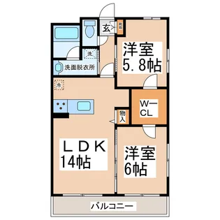 メゾンシャリテIII【2階】の間取り