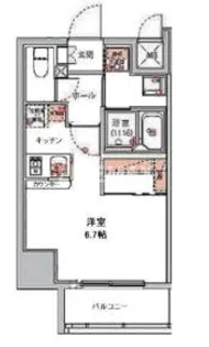 ハーモニーレジデンス東京イーストコア#004【6階】の間取り