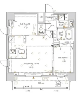 Log銀座EAST【7階】の間取り