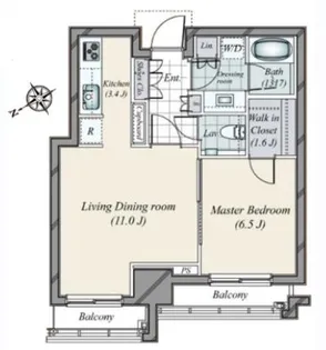 パークコート六本木ヒルトップ【6階】の間取り