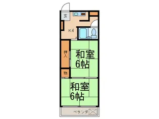 石鐘マンション【2階】の間取り