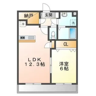 アヴェニュー赤代【2階】の間取り