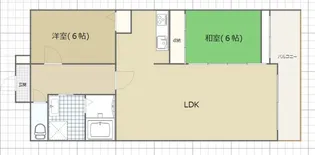 ボンエルフ嵯峨【3階】の間取り