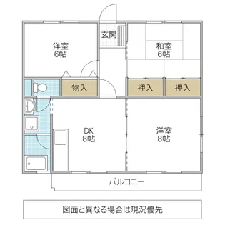 ときわハイツ C棟【2階】の間取り