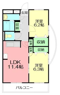 トヨカワマンション【3階】の間取り