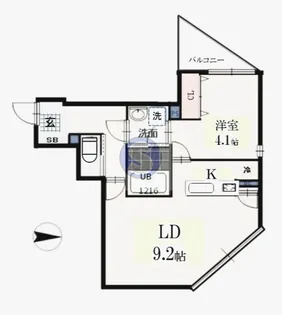 ブランネージュ銀閣寺道【4階】の間取り
