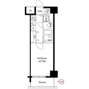 SQUARE潮見【6階】の間取り