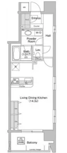 コンフォリア神田神保町【9階】の間取り