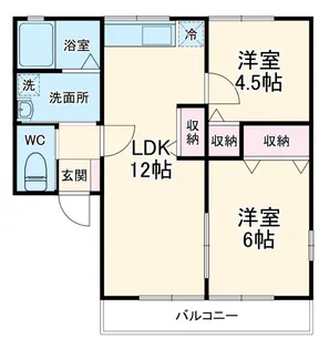 アトレイユA【1階】の間取り