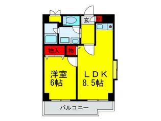 パ-クサイド堺【9階】の間取り