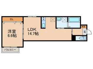 メディオ・リヴェール紫駅【2階】の間取り