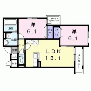 ブリリアント【3階】の間取り
