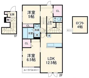 COLORS WING-A【2階】の間取り