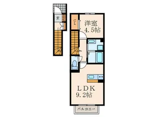 プレステージ城野駅南【大和施工】【2階】の間取り