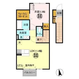 イル・ソーレ350【2階】の間取り