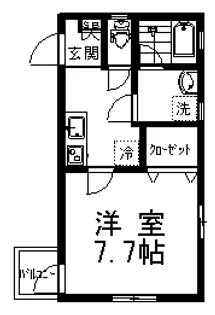ライフコート・ユニゾン【1階】の間取り