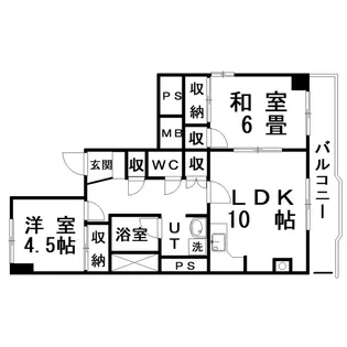 リバーサイドKITAHARAII【5階】の間取り