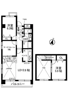 ロイヤルヒルズ鷺沼の間取り