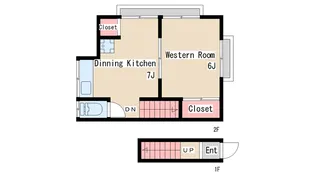 湊川文化西棟【2階】の間取り