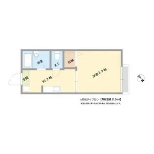 コーポブルークラウド【1階】の間取り