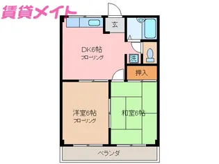コーポ多恵【1階】の間取り