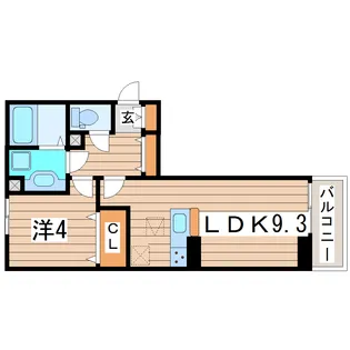 ボヌールF【1階】の間取り