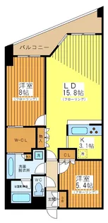 パシフィックレジデンス目黒本町【4階】の間取り