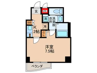 オリエンタル南堀江【10階】の間取り