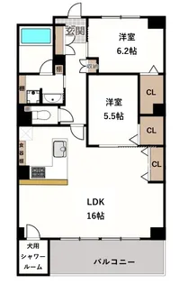 グレースコートシーダーバレー【4階】の間取り